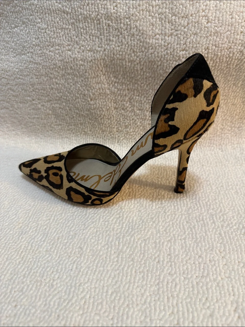 Sam Edelman Delilah Leopard Print D’Orsay Heels Pumps Size 7 M Leather